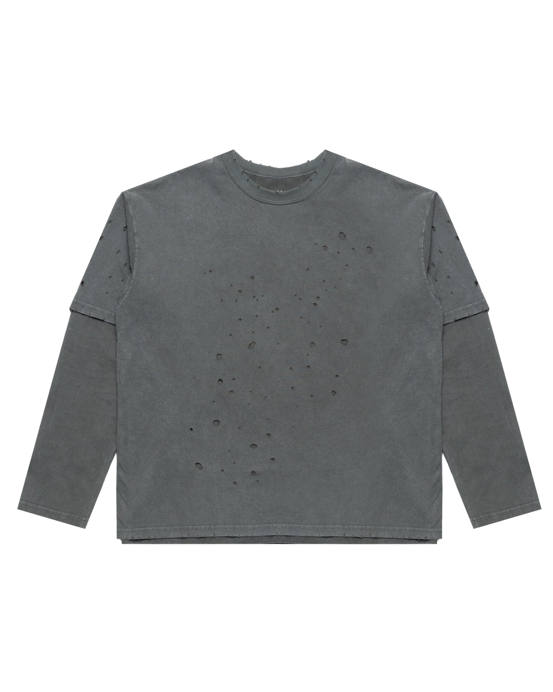 Beams Layered Damage Long Sleeve T-Shirt
