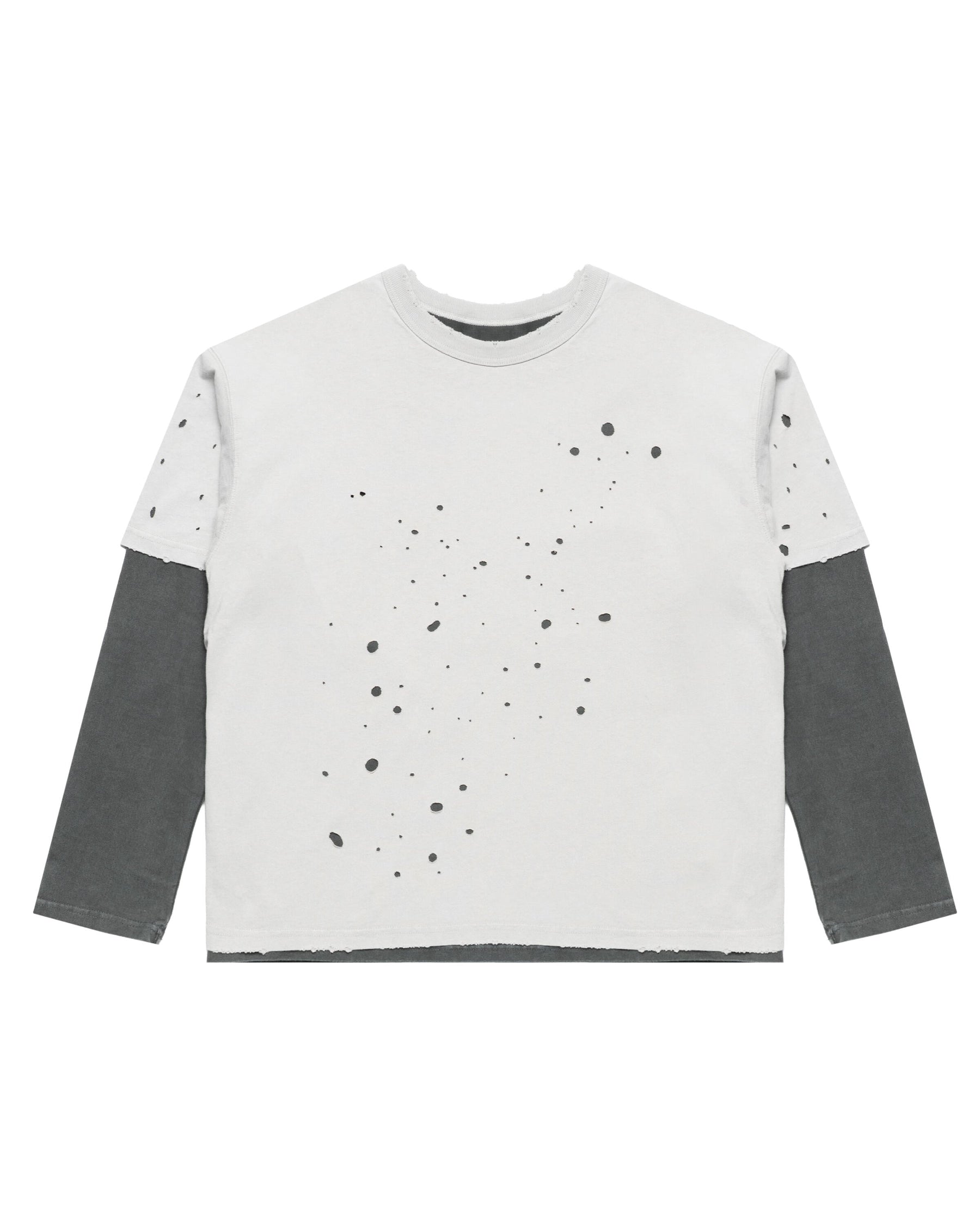 Beams Layered Damage Long Sleeve T-Shirt