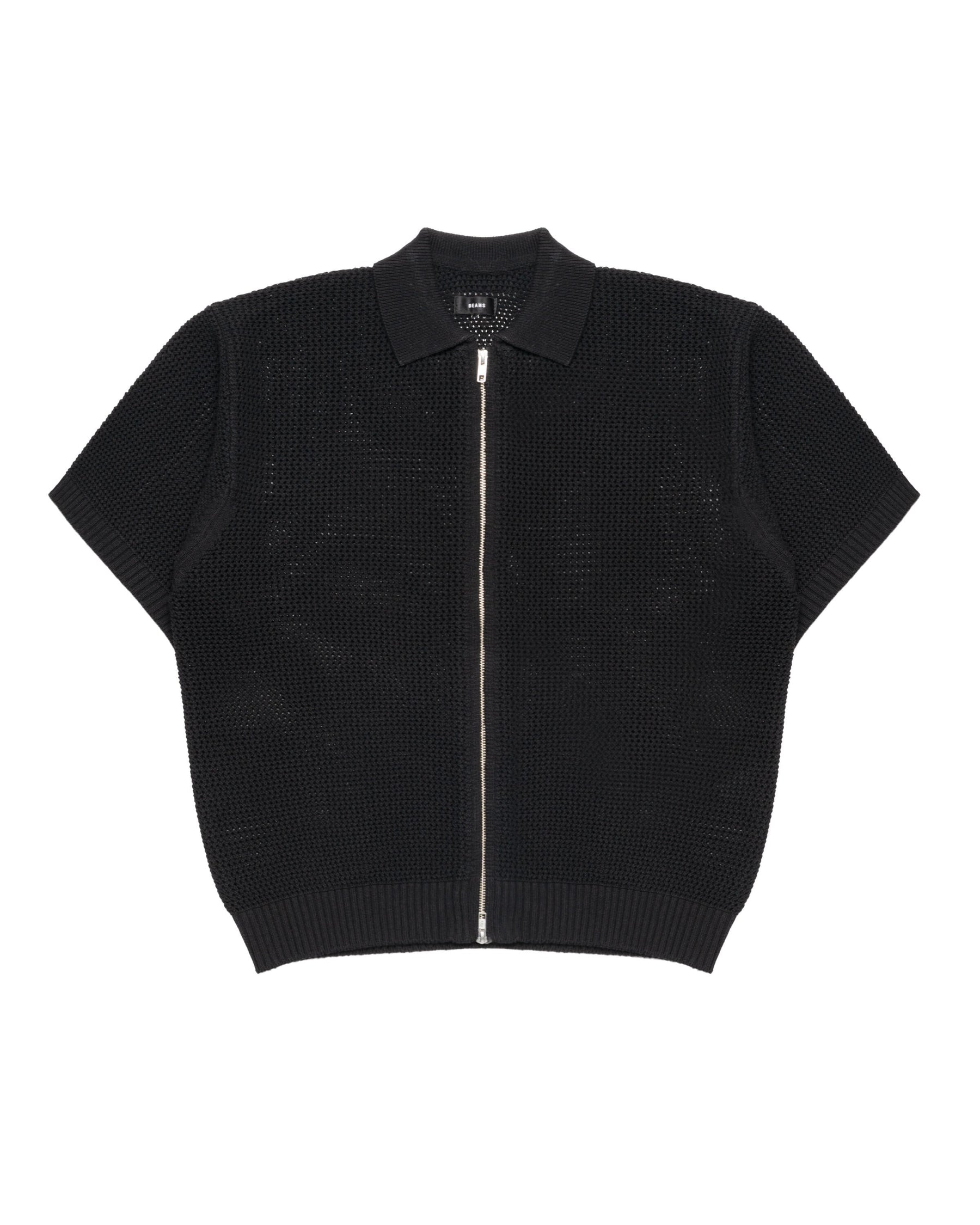 Beams MESH KNIT POLO SHIRT