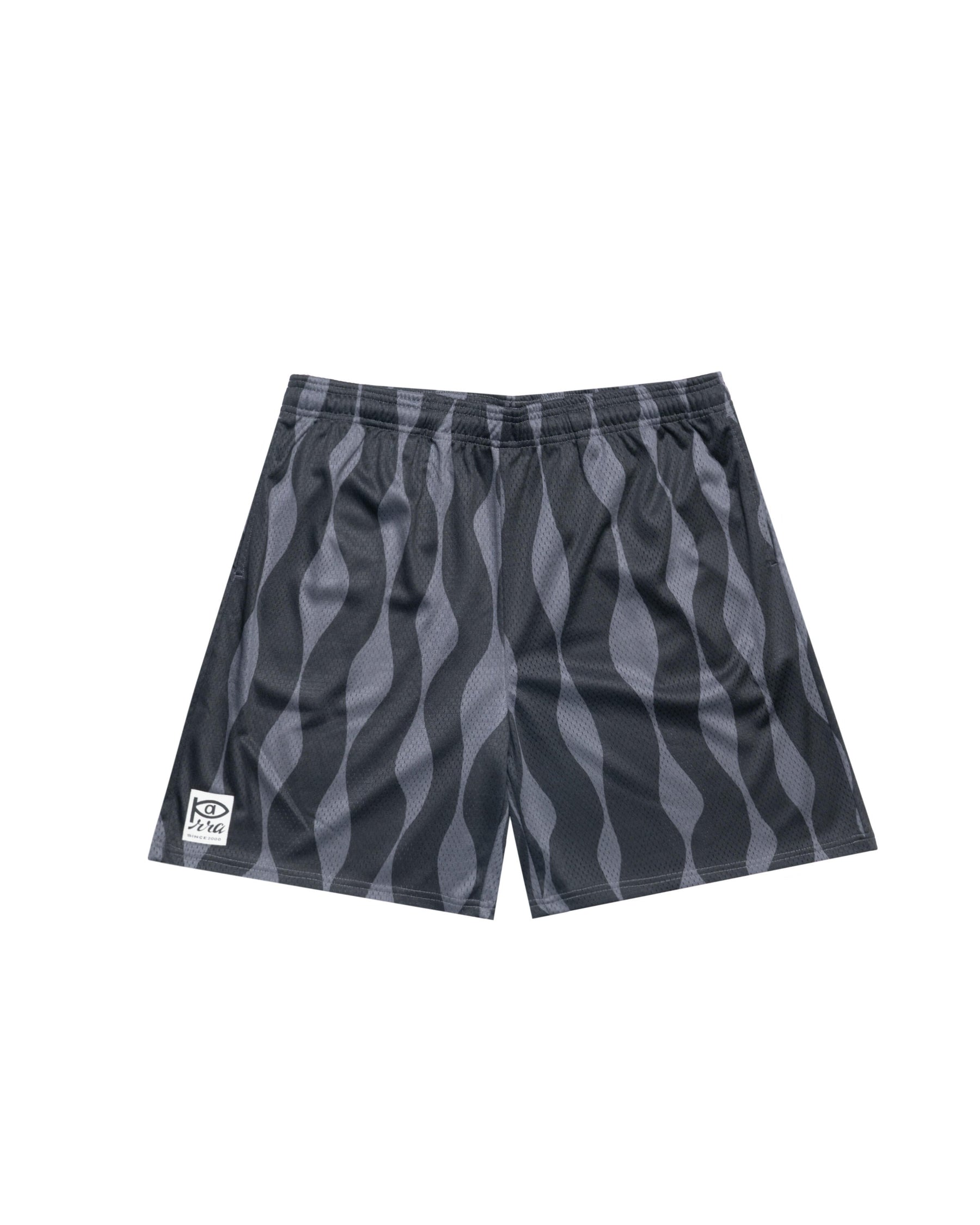 by Parra Waved mesh shorts
