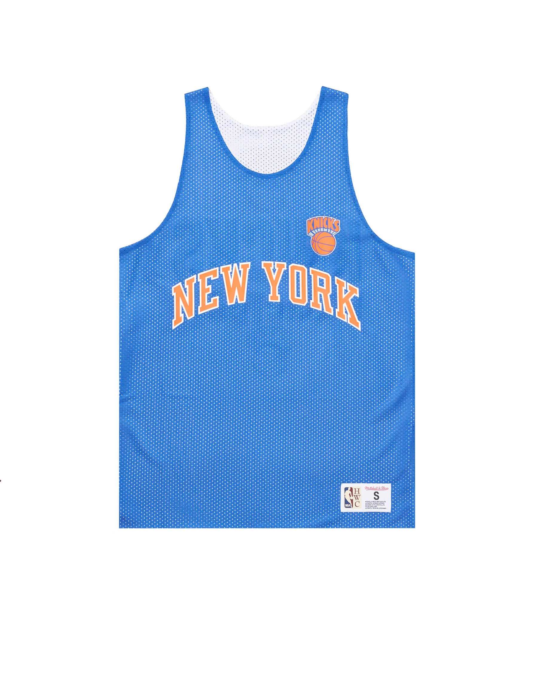 Mitchell & Ness NBA REVERSIBLE MESH PRACTICE TANK VNTG LOGO 'NEW YORK KNICKS'