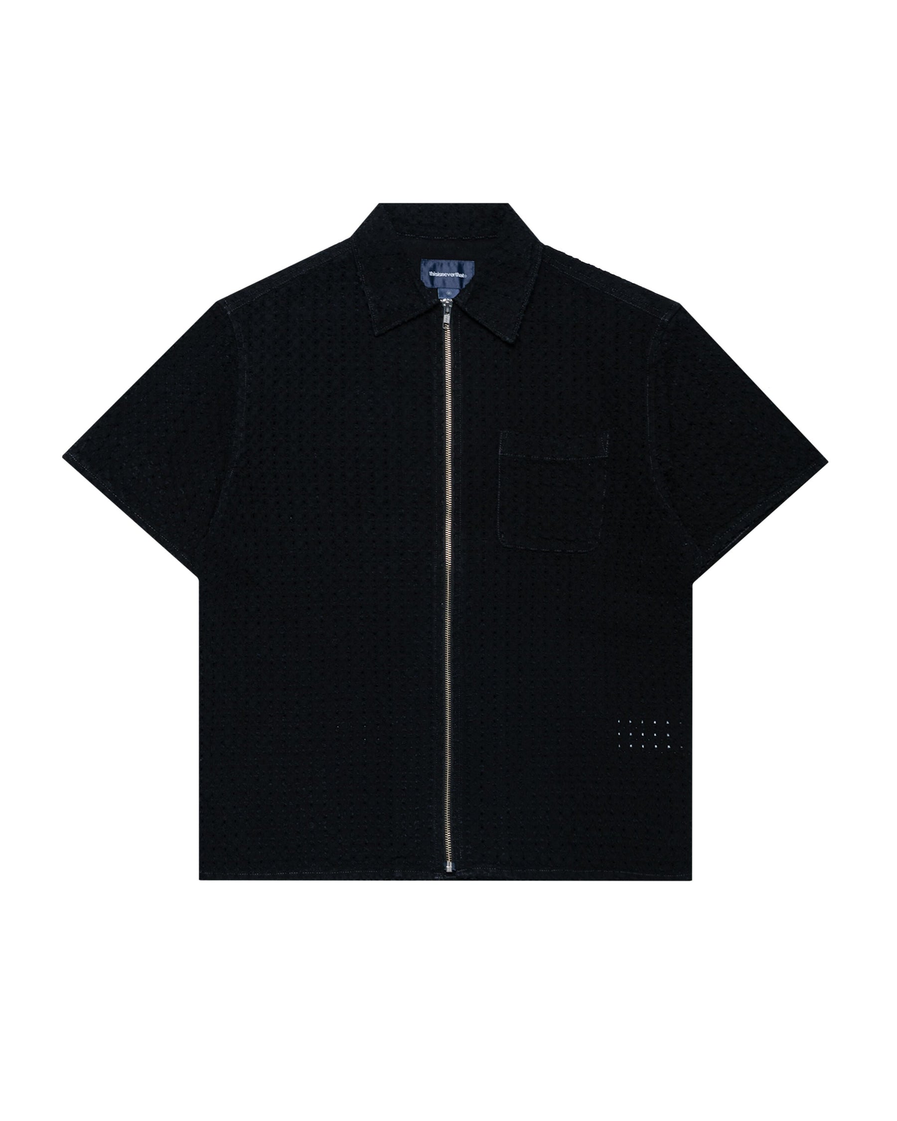 thisisneverthat Damaged Denim Zip S/S Shirt