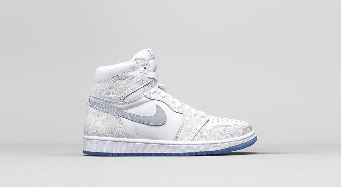 Air Jordan 1 Retro Hi OG Laser "All White"